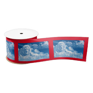 Lion and Lamb in the Clouds Satin Ribbon