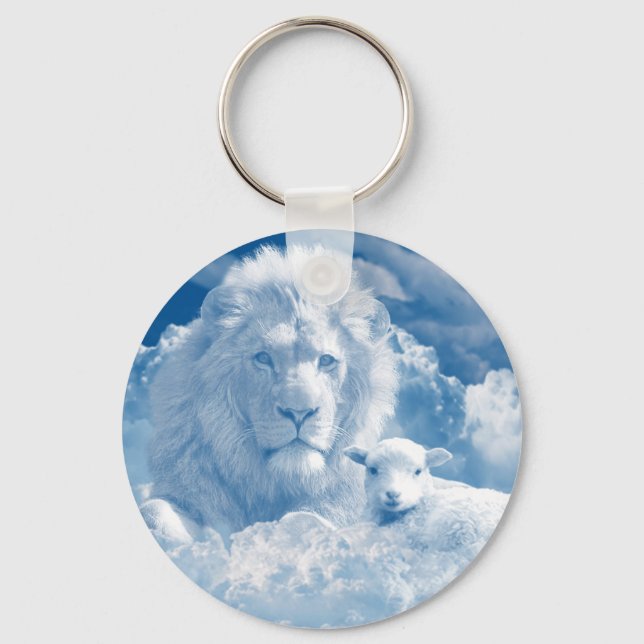 Lion and Lamb Keychain (Front)