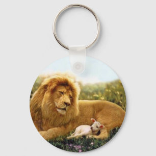 Lion and Lamb Keychain