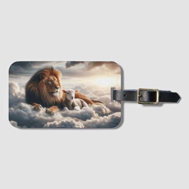Lion and Lamb Luggage Tag (Front Horizontal)