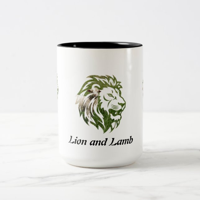 Lion and Lamb mug design (Center)
