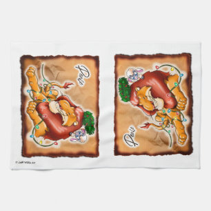 LION AND LAMB PEACE by Jeff Willis Art Kitchen Towel