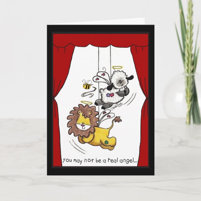 Lion and Lamb-Play Angels Thank You Card (Front)