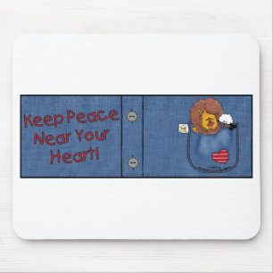 Lion and Lamb Shirt Pocket Pals Mouse Pad