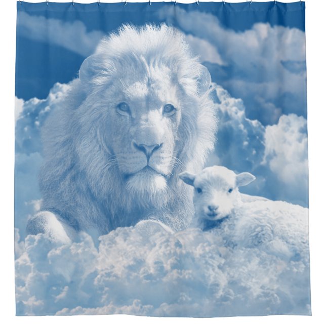 Lion and Lamb Shower Curtain (Front)