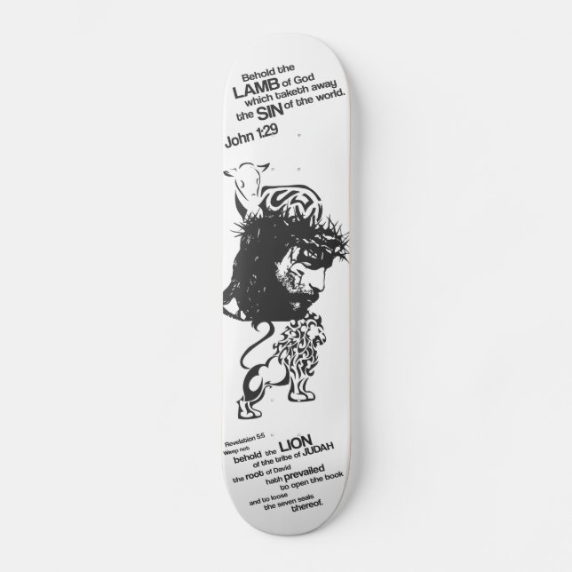 Lion and Lamb Skateboard (Front)