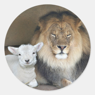 lion and lamb sticker