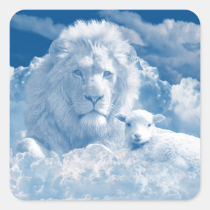Lion and Lamb Stickers