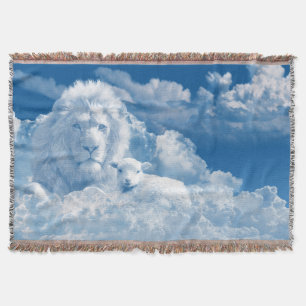 Lion and Lamb Throw Blanket
