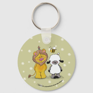 Lion and Lamb True Friends Keychain
