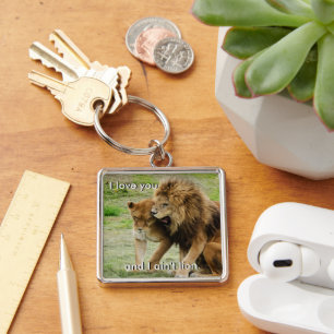 Lion and Lioness Keychain