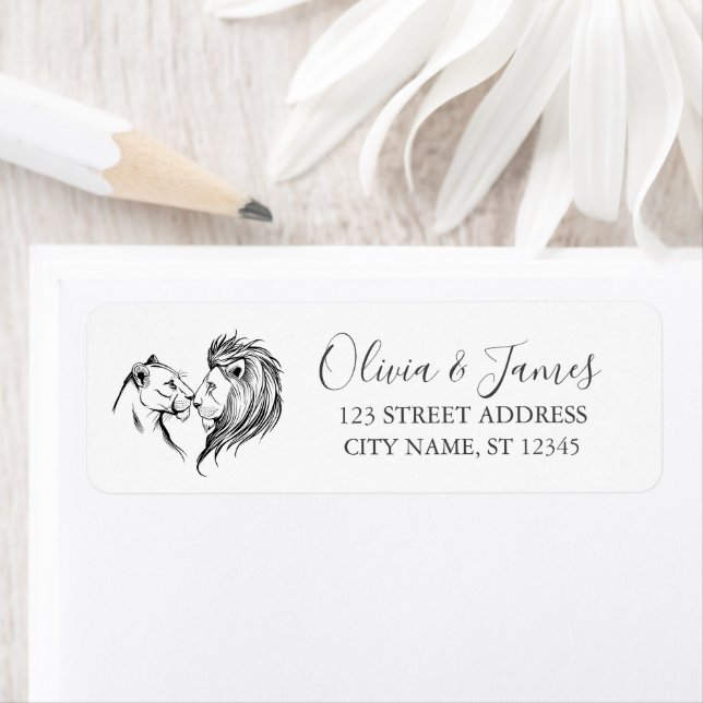 Lion and Lioness Return Address   (Insitu)