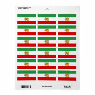 Lion and Sun Flag STICKERS Return Address Label