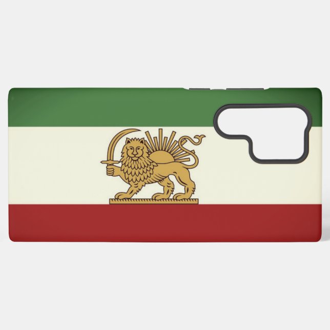 Lion and Sun Rustic Flag Phone Case (Back Horizontal)