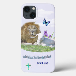 Lion and the lamb Bible verse iPhone 13 Case