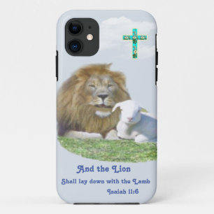 Lion and the lamb Bible verse iPhone 11 Case