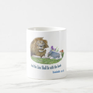 Lion and the lamb Bible verse Coffee Mug
