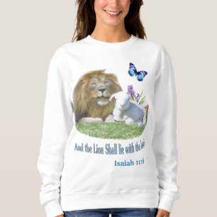 Lion and the lamb Bible verse Sweatshirt