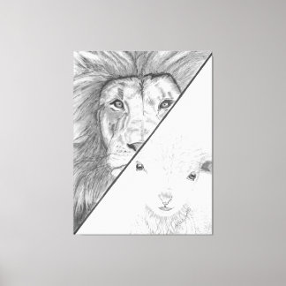 Lion and the lamb canvas