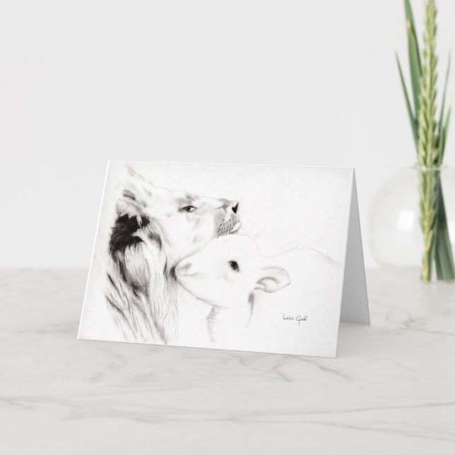 Lion and the Lamb Card (Front)