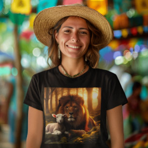LION AND THE LAMB CHRISTIAN T-SHIRTS