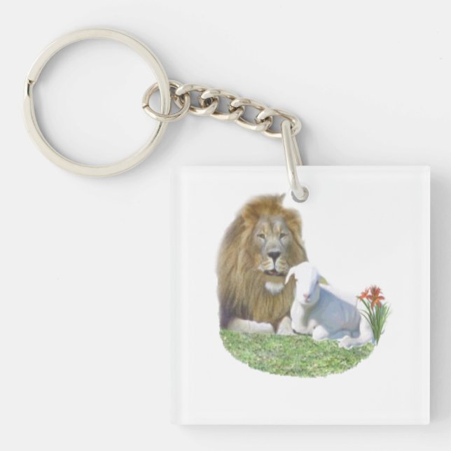Lion and the Lamb Keychain (Front)