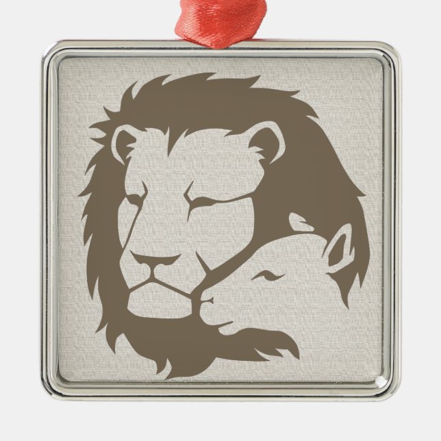 Lion and The Lamb Metal Ornament (Front)