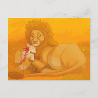 Lion and the Lamb Postcard