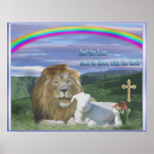 Lion and the lamb poster