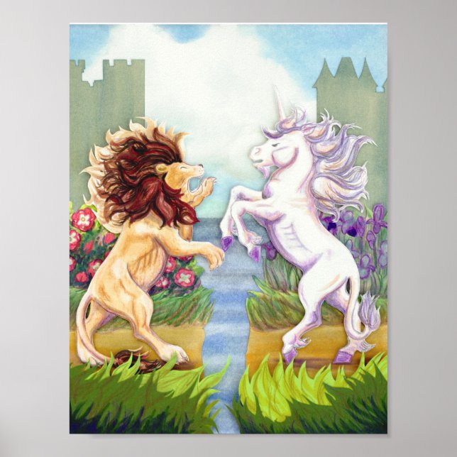 Lion and Unicorn Poster (Front)