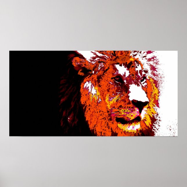 Lion Animal Art Poster (Front)