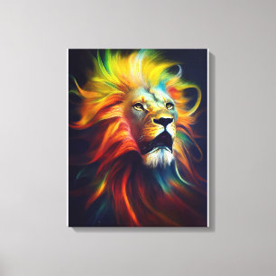 Lion  Animal Discovery Adventure Nature Planet  Canvas Print