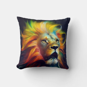 Lion Animal Discovery Adventure Nature Planet Throw Pillow