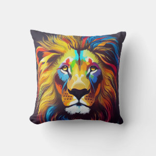Lion  Animal Discovery Adventure Nature Planet  Throw Pillow