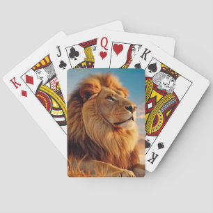 Lion Animal Nature Majestic Wilderness Playing Cards
