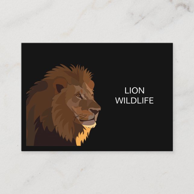 Lion Animal Wildlife Business Card (Front)