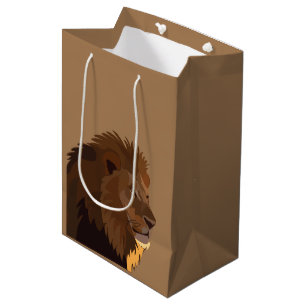 Lion Animal Wildlife Lion Medium Gift Bag
