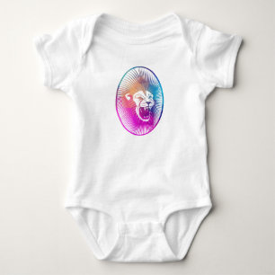 lion animal zoo safari wildlife baby bodysuit