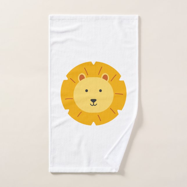 Lion Anniversaire Art pour enfants (Serviette à main)