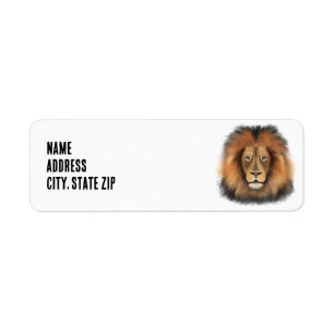 lion aquarelle Leo roi safari animal jungle chat 
