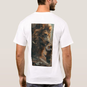Lion argent - T-shirt animal drôle