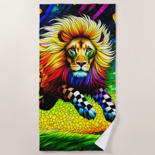 Lion Art Beach Towel