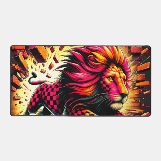 Lion Art Desk Mat (Front)