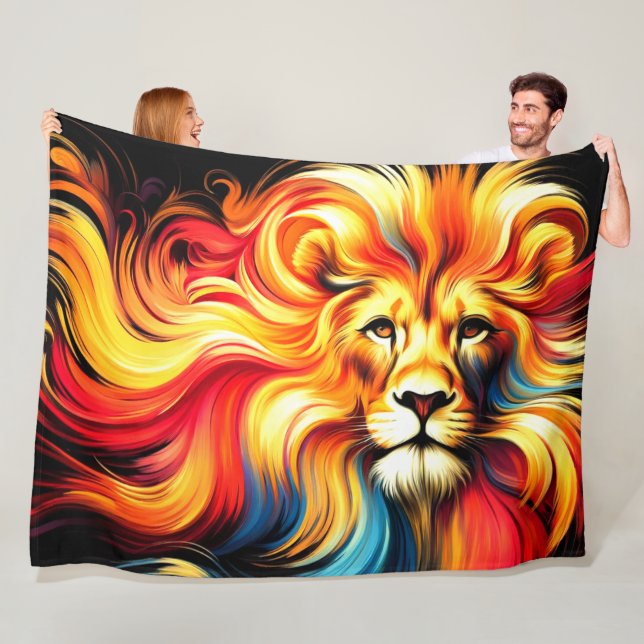Lion Art Fleece Blanket (In Situ)