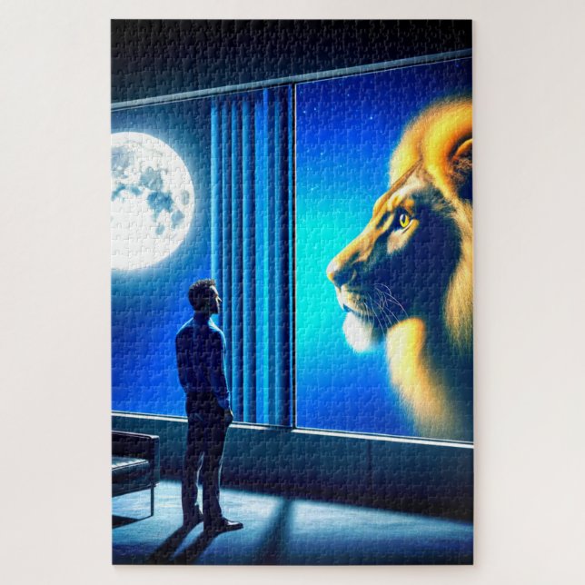 Lion art jigsaw puzzle (Vertical)