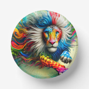 Lion Art Paper Plate