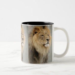 Lion Art Two-Tone Coffee Mug