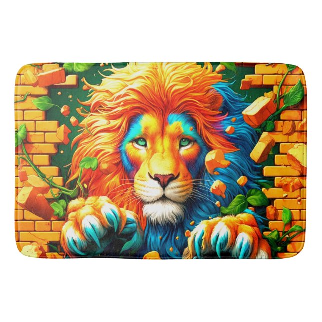 Lion Artwork Bath Mat (Front)