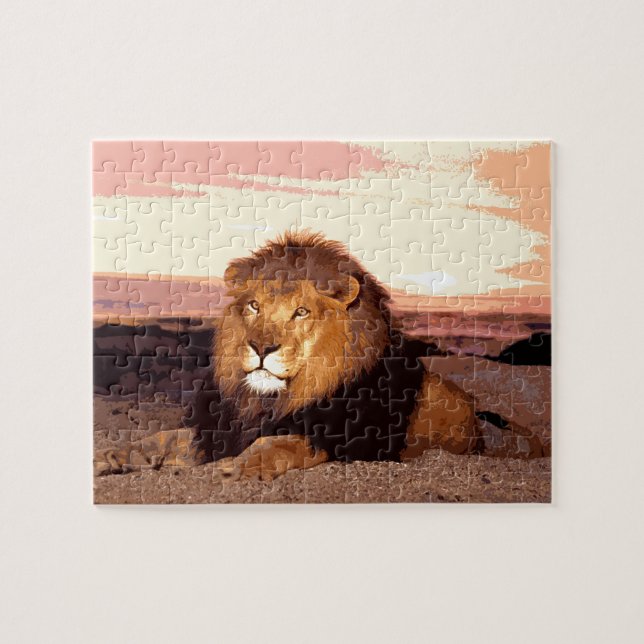 Lion Artwork Jigsaw Puzzle (Horizontal)