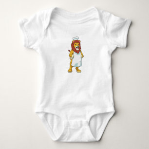 Lion as Cook with Chef hat & Cooking apron Baby Bodysuit
